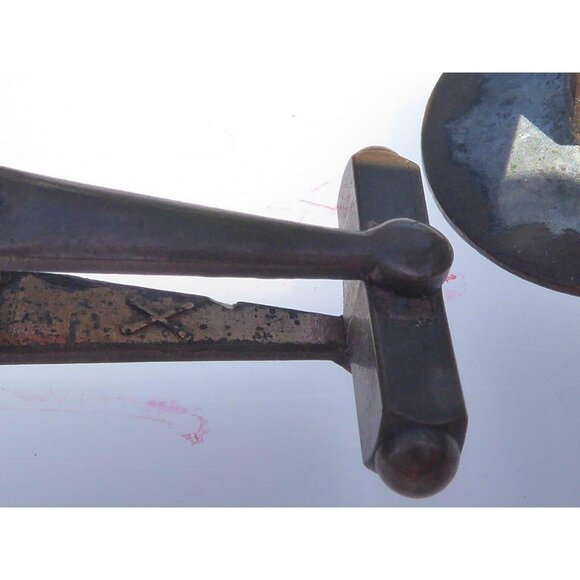 Vintage Copper & Enamel Mid-Century Modern Abstract Cufflinks - Picture 2 of 4